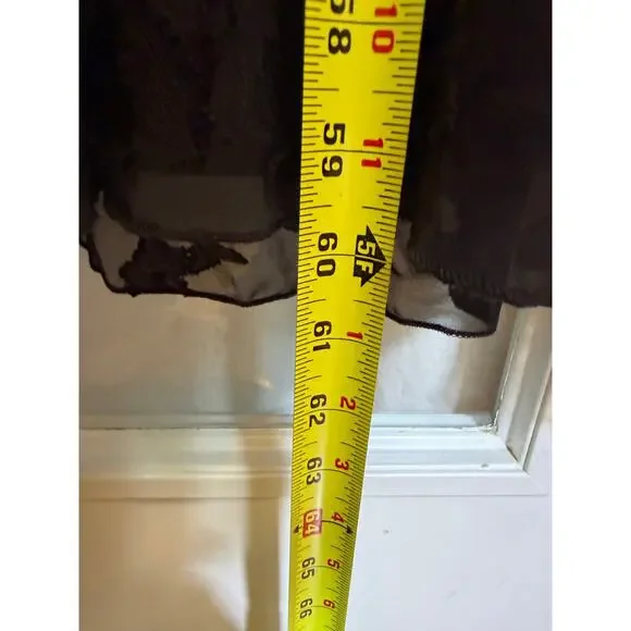 NWT Baltic Born Women Black Evelyn Smocked Maxi Dress Long Sleeve Romantic - Picture 7 of 12